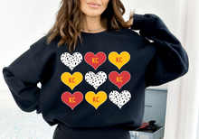 Load image into Gallery viewer, KC Hearts Red, Yellow, Black (D440)