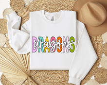 Load image into Gallery viewer, Dragons Color Cursive Through (M153)