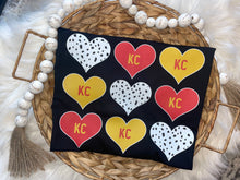 Load image into Gallery viewer, KC Hearts Red, Yellow, Black (D440)