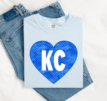Load image into Gallery viewer, KC Blue Dot Heart