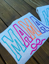 Load image into Gallery viewer, Mama Multi-Colored Bow Embroidery
