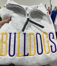 Load image into Gallery viewer, 1/4 Zip Alternating Colors Embroidery