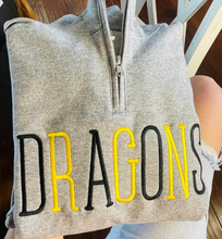 Load image into Gallery viewer, 1/4 Zip Alternating Colors Embroidery