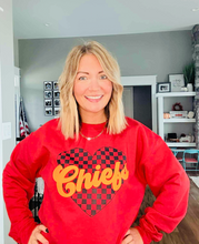 Load image into Gallery viewer, Chiefs Checkered Heart