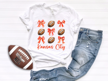 Load image into Gallery viewer, Kansas City Football Bows 2.0 (D551)