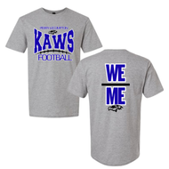 Kaws Football White Outline / We Over Me front/back