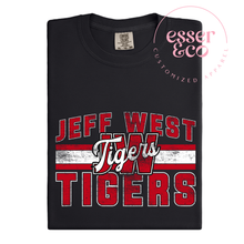 Load image into Gallery viewer, Jeff West Tigers Distressed Lined Side
