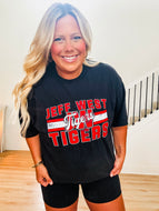 Jeff West Tigers Distressed Lined Side