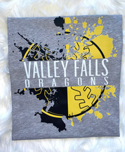 Load image into Gallery viewer, Valley Falls Dragons Splatter Baseball (M116)
