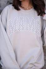 Load image into Gallery viewer, MAMA Neutral Checkered Sweatshirt
