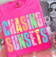 Chasing Sunsets Distressed
