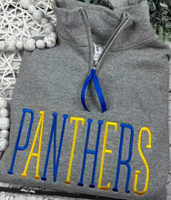 Load image into Gallery viewer, 1/4 Zip Alternating Colors Embroidery
