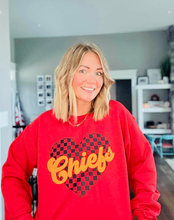 Load image into Gallery viewer, Chiefs Checkered Heart
