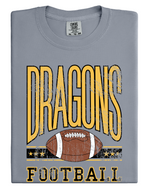 Dragons Football Distressed Stars